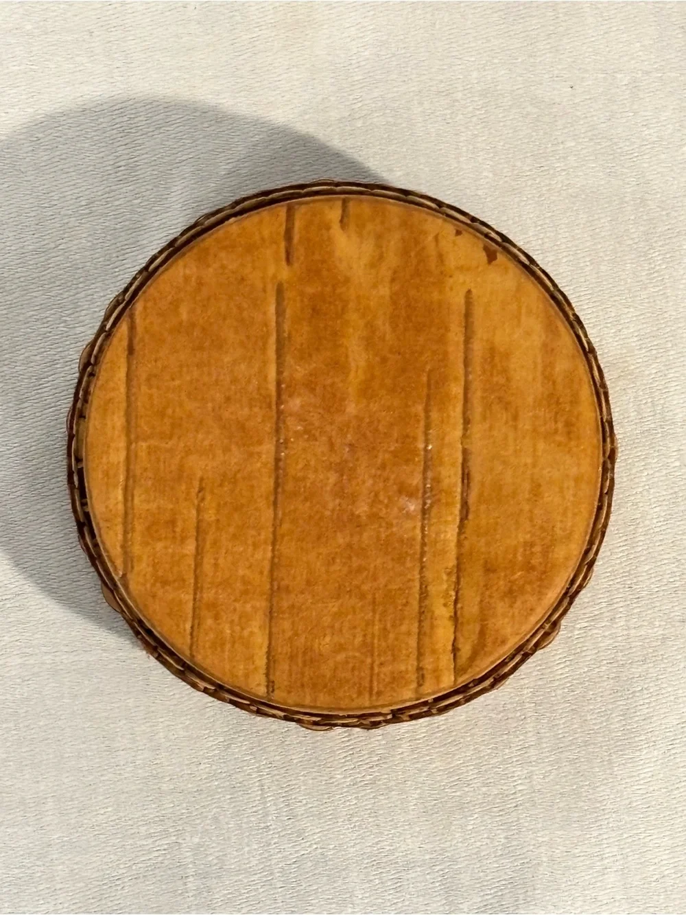 Russian Siberian Birch Bark Trinket Box Handcrafted Floral Jewelry Box w Insert